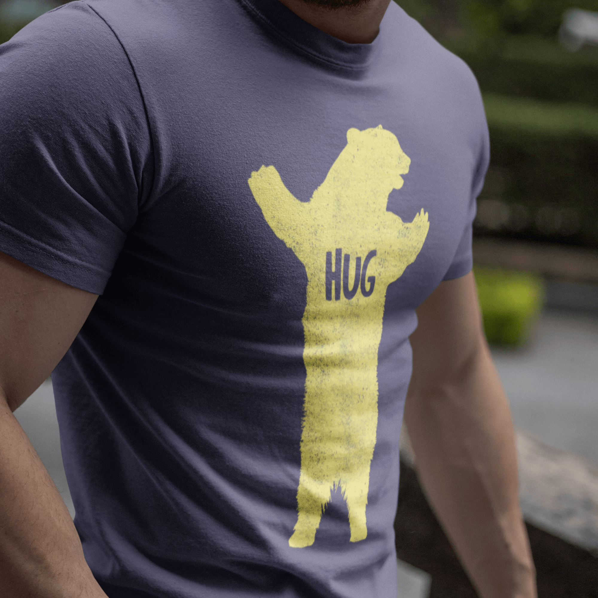 Bear Hug Tee - Funny Graphic T-shirt | Evoke Apparel - model