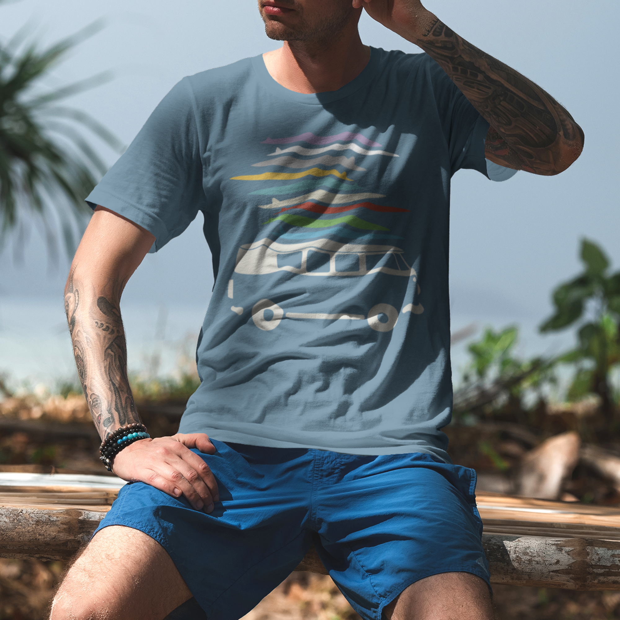 Bus and Boards Surf Tee | Evoke Apparel