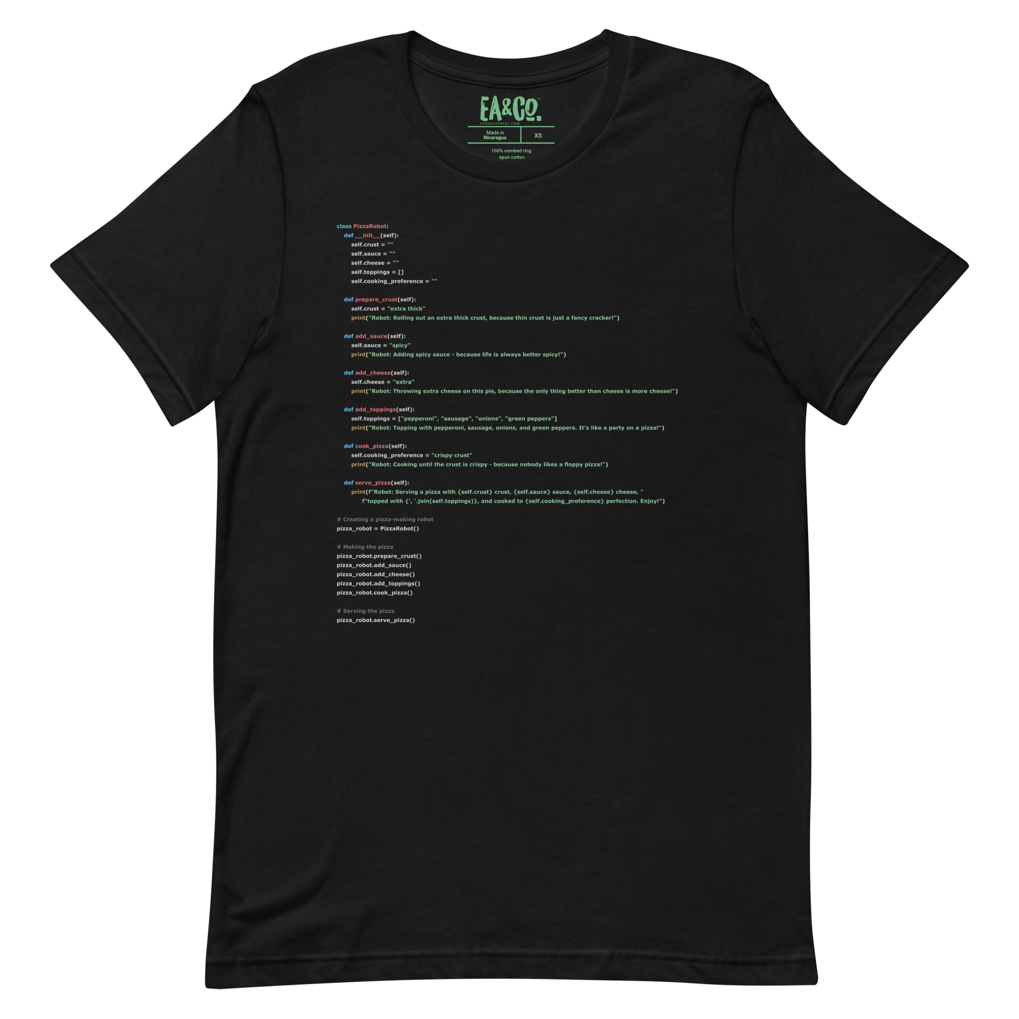 Code and Pizza T-shirt