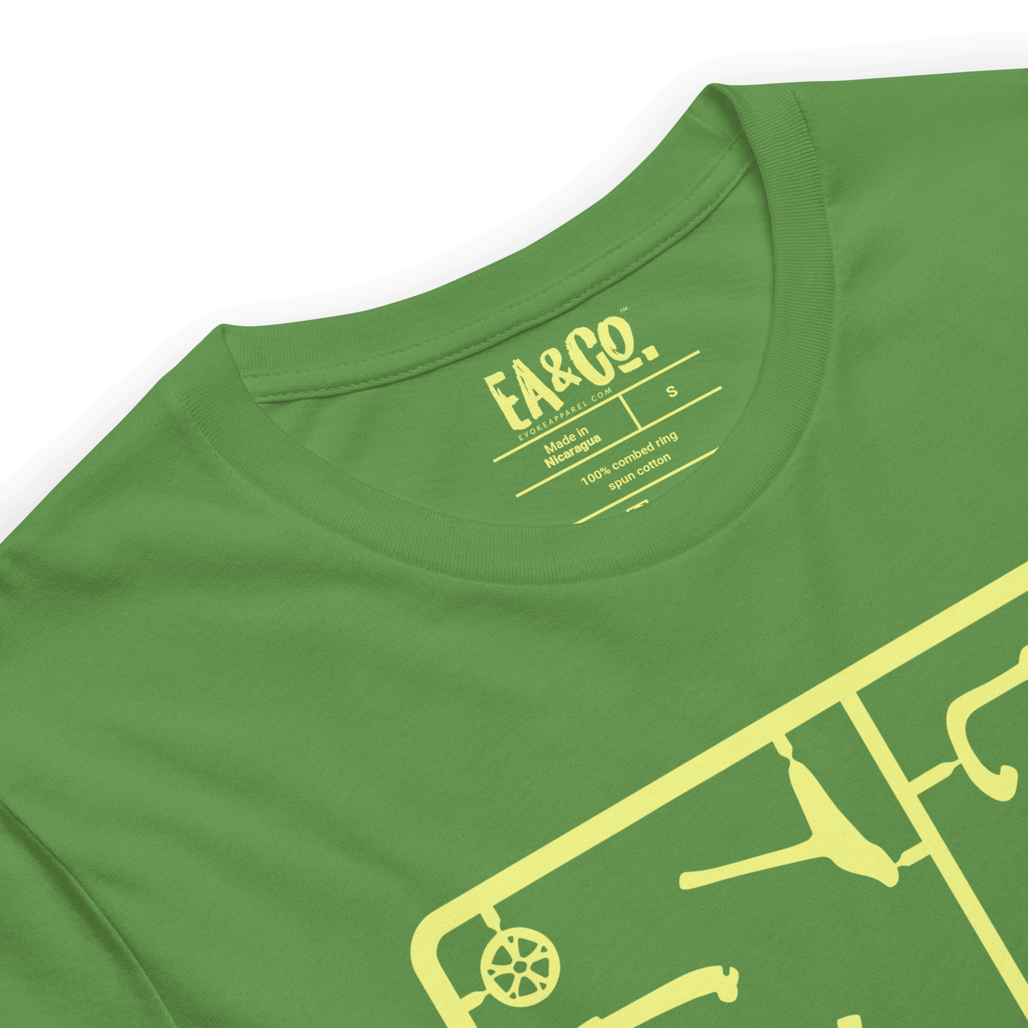 Bicycle Parts tee - Funny Graphic T-shirt | Evoke Apparel - necktag