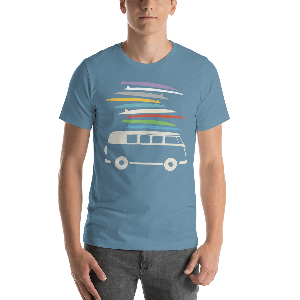 Bus and Boards Surf - Retro Style Tee | Evoke Apparel