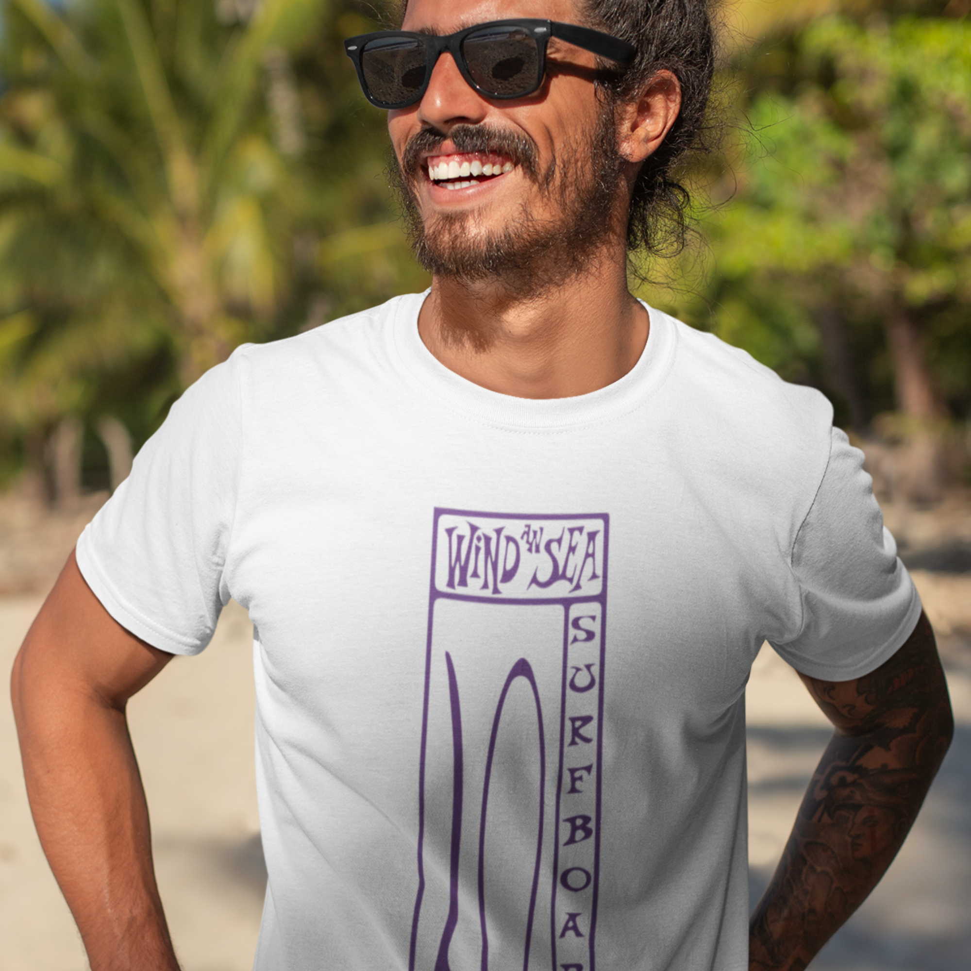 Wind An Sea Surf Board Retro Tee | Evoke Apparel