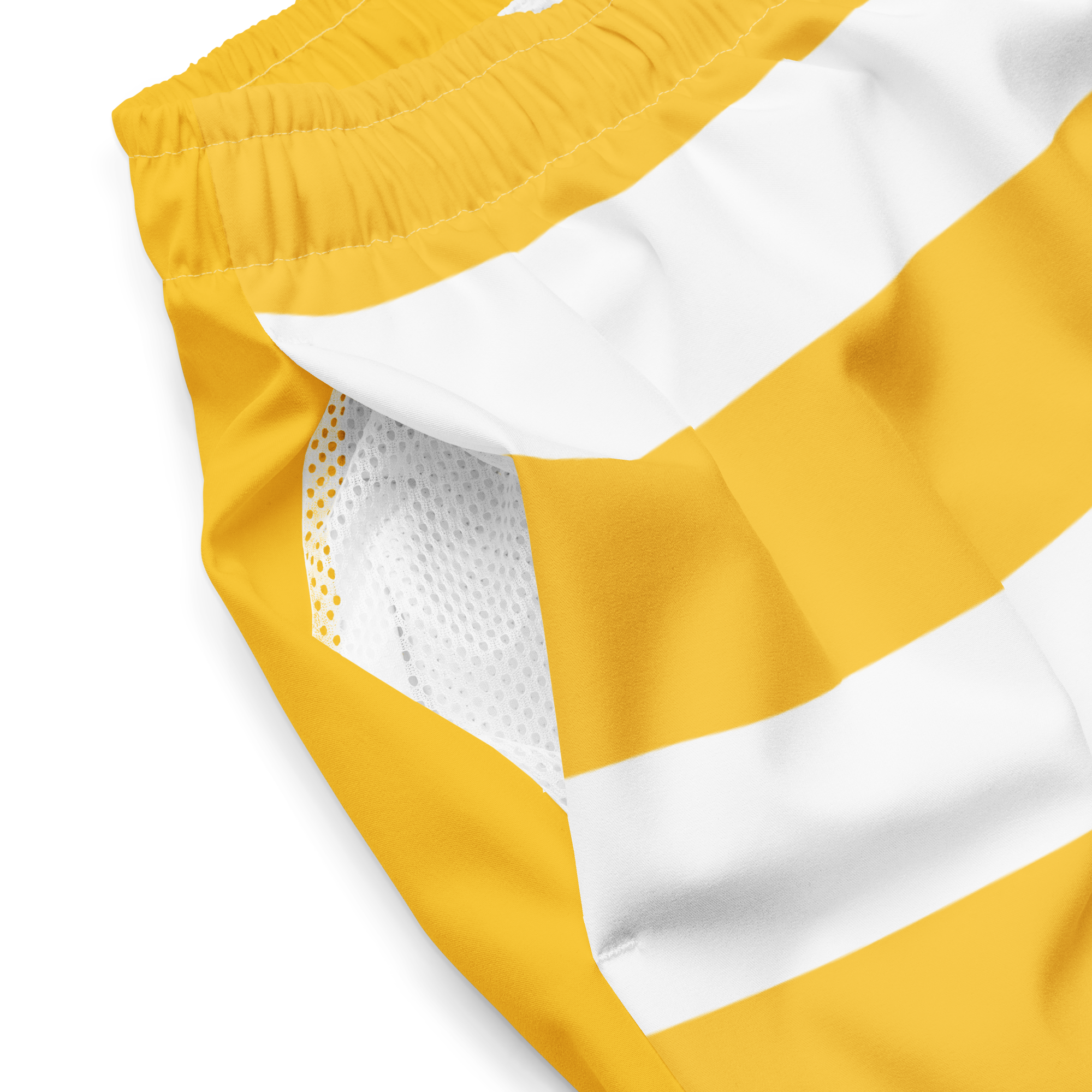 Jail House Board Shorts - Greg Noll Style Vintage Swim Trunks | Evoke Apparel - yellow - detail