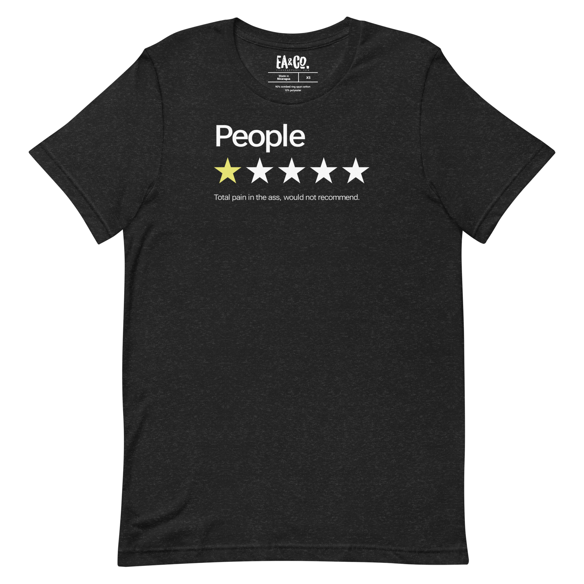 People: One Star Rating T-shirt | Funny graphic tee by Evoke Apparel